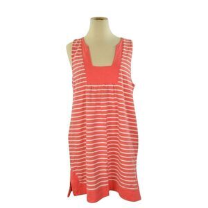 J. Crew Stripe Beach Tank Dress Coral Size L​